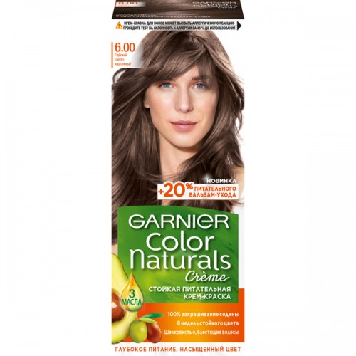 Краска д/волос Garnier Color Naturals #6.00 Глубокий светло-каштановый