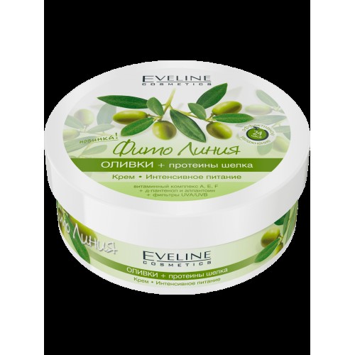 Крем Eveline интенсивное питание оливки+протеины шелка серии фито линия 210мл